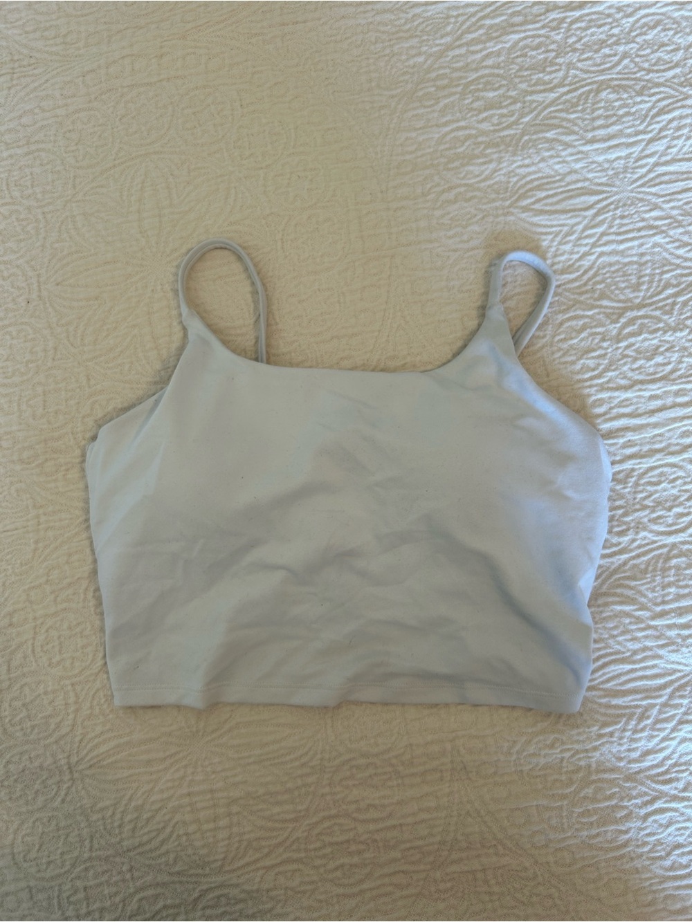 Women's white Cropped Cami Tank Top